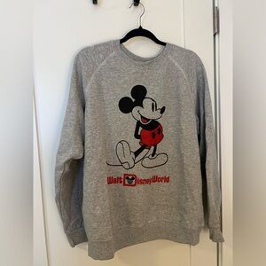 Walt Disney World Gray Sweater with Mickey Mouse Design